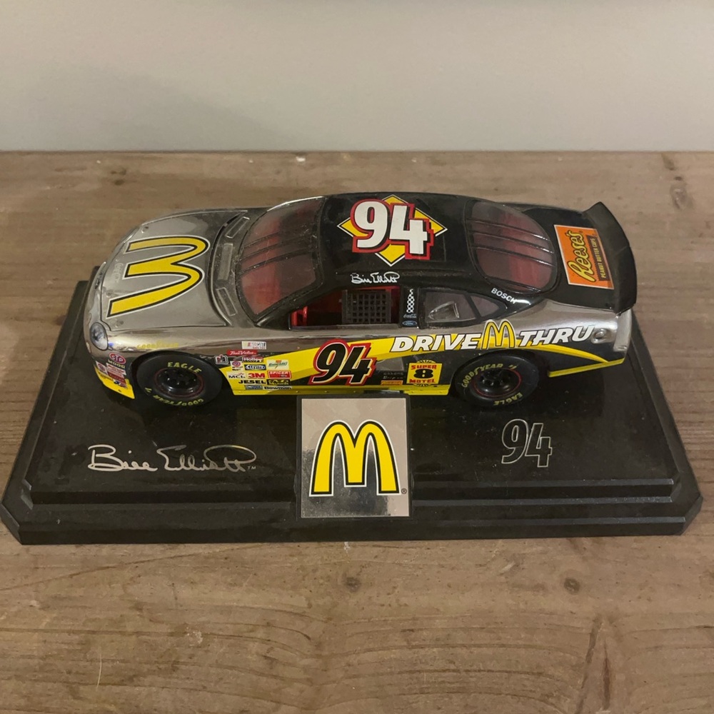McDonald's‎ Nascar Diecast Car - Silver, Black, Yellow